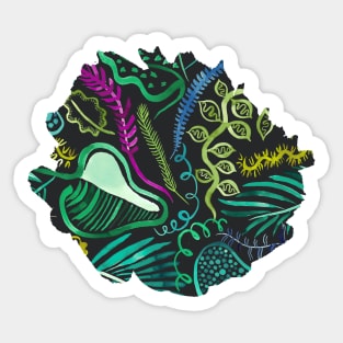 Leaf Tropical Jungle Forest Black Sticker